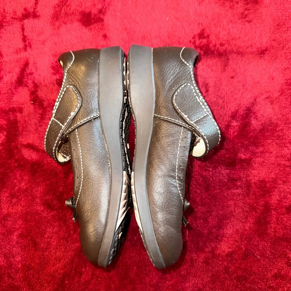 Pediped Flex‎ Kids Mary Jane Shoes Dark Brown Leather Bow Strap Size EU 26